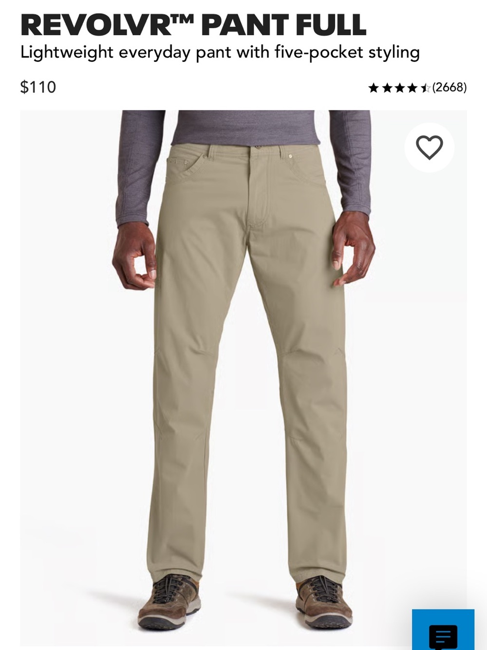 Kuhl Revolvr Pant Full - Khaki